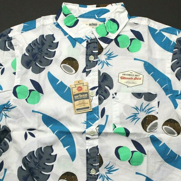 Urban Pipeline Woven Button-Up Shirt Coconuts - S - Picture 2 of 4